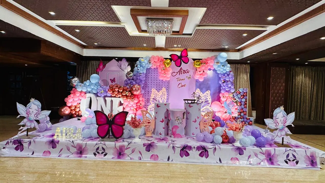 Purple and white butterfly ONE stage